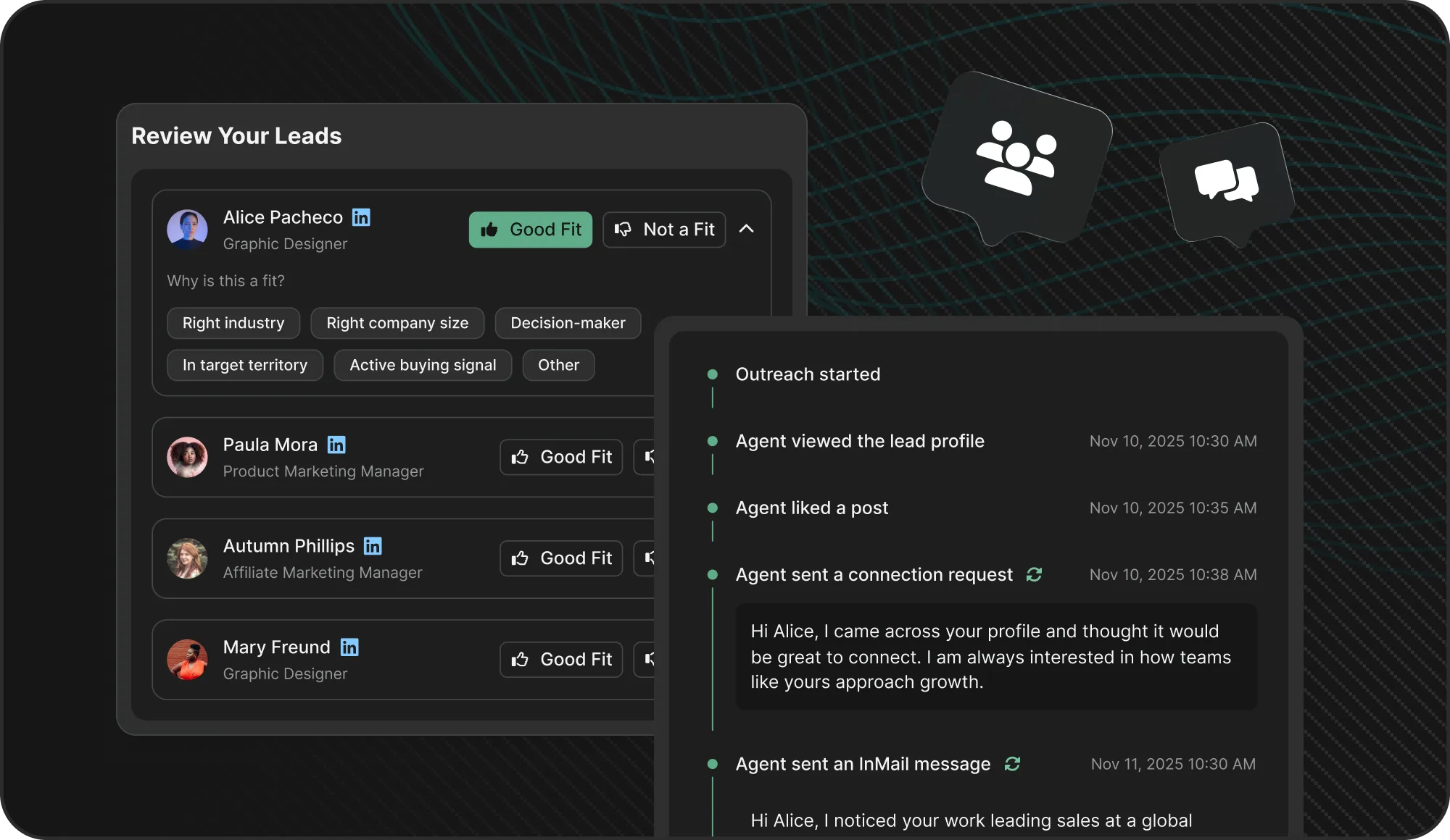 Revscale Outbound Agent: Builds target lists, runs personalized outreach, and books meetings without adding headcount.